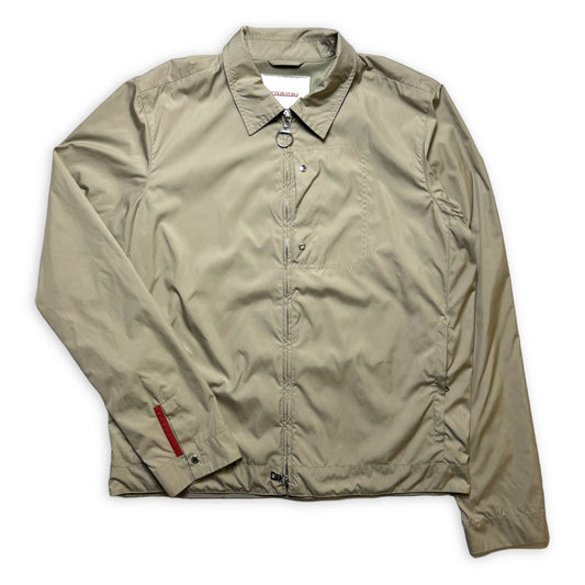 Harrington zippé en nylon beige Prada Sport - Grand