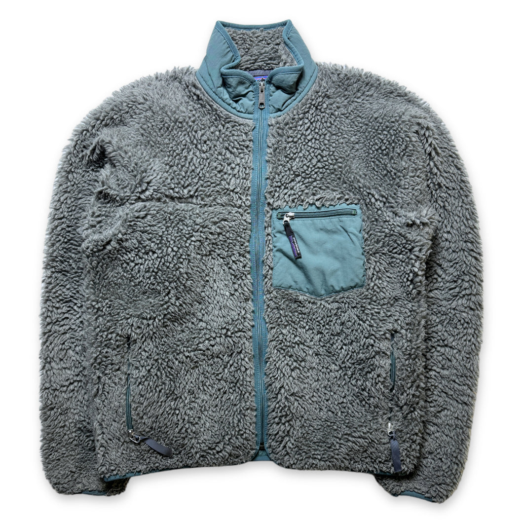 1990's Patagonia Grey Deep Pile Fleece - Medium