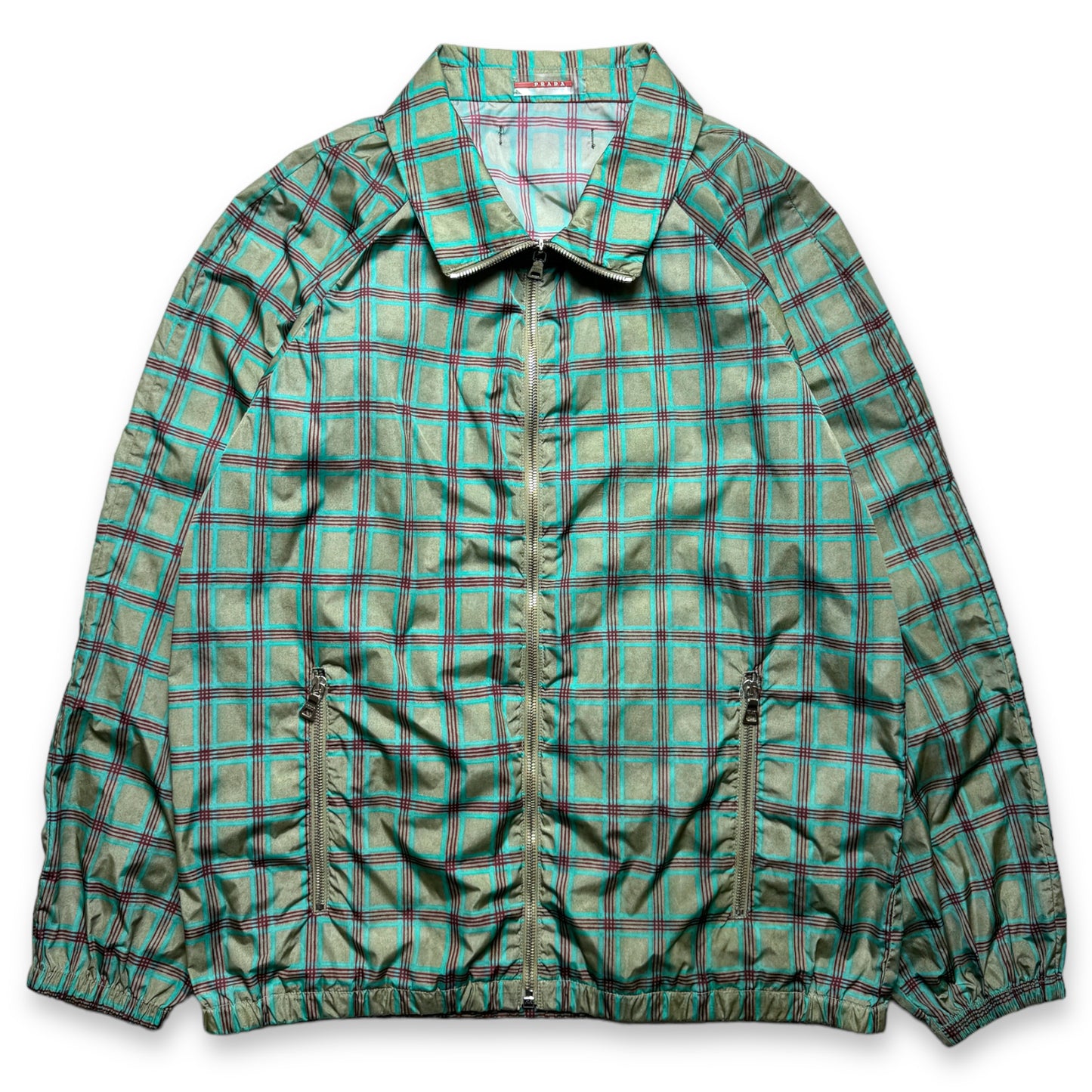 Veste à carreaux en nylon Prada Main Line 2007 - Grand