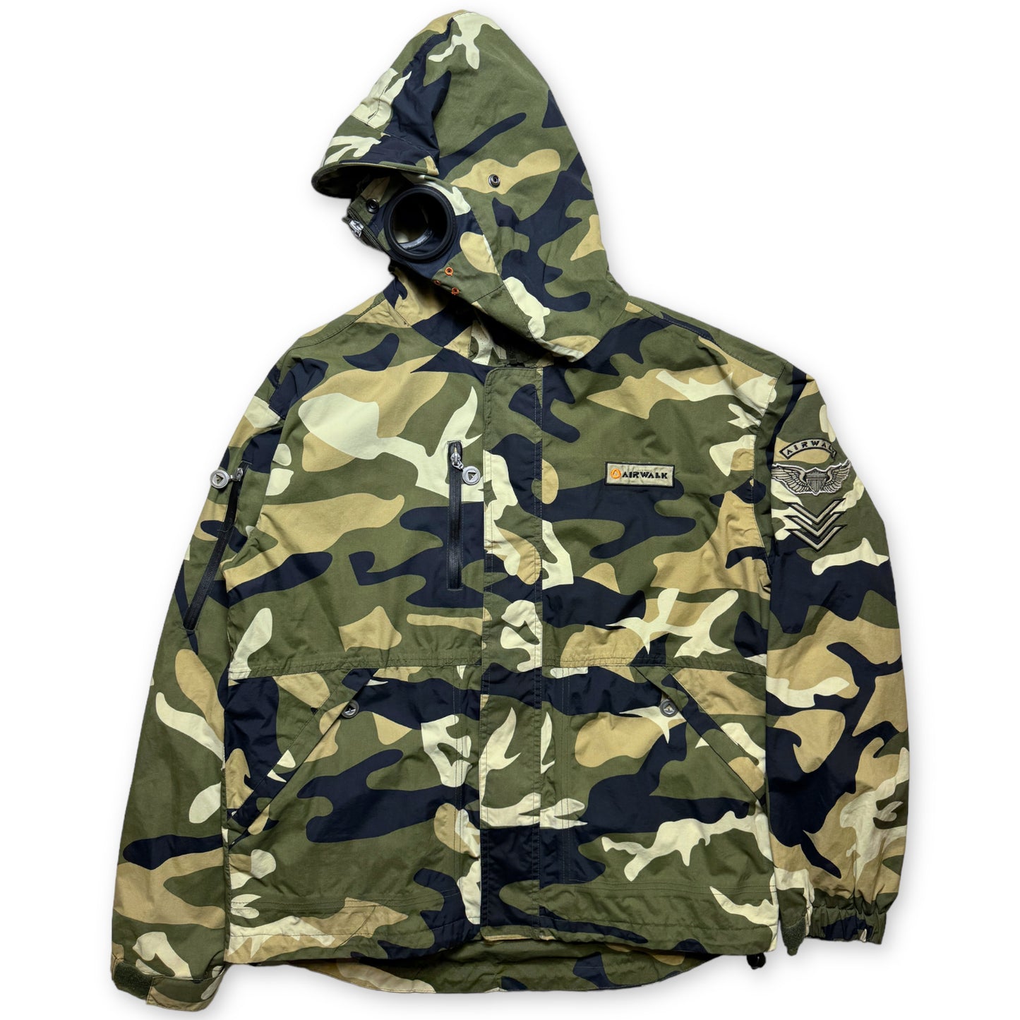 Veste Camo Airwalk Full Zip Face Mask du début des années 2000 - Large / Extra Large
