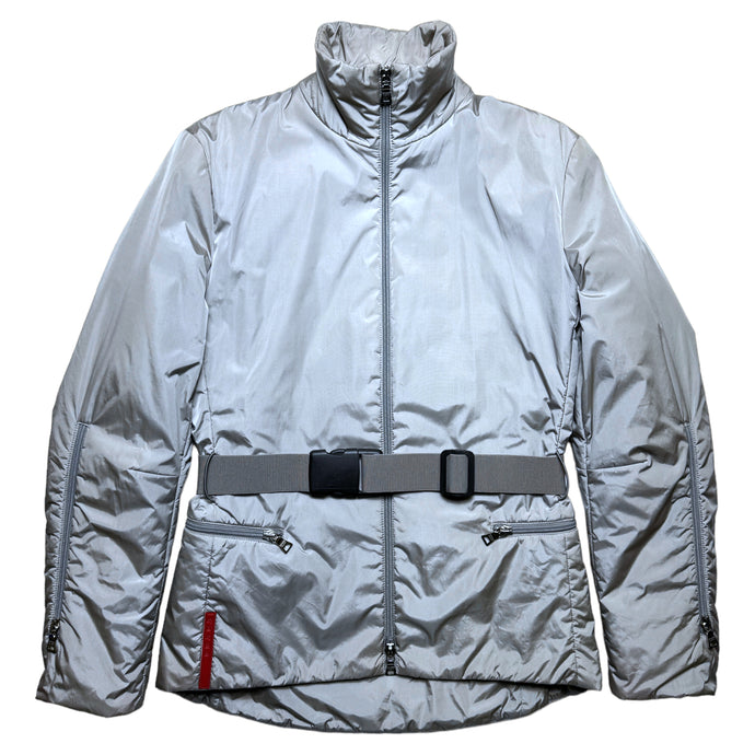 SS99' Prada Sport Silver Technical Harness Jacket - Womens 6-8
