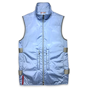 SS99' Prada Sport Baby Blue Padded Nylon Bondage Strap Vest 