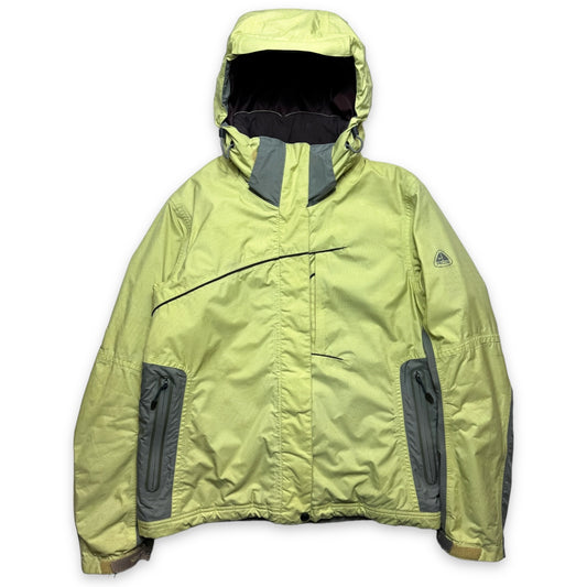 Early 2000's Nike ACG Washed Lime Green Padded Jacket - Small / Medium