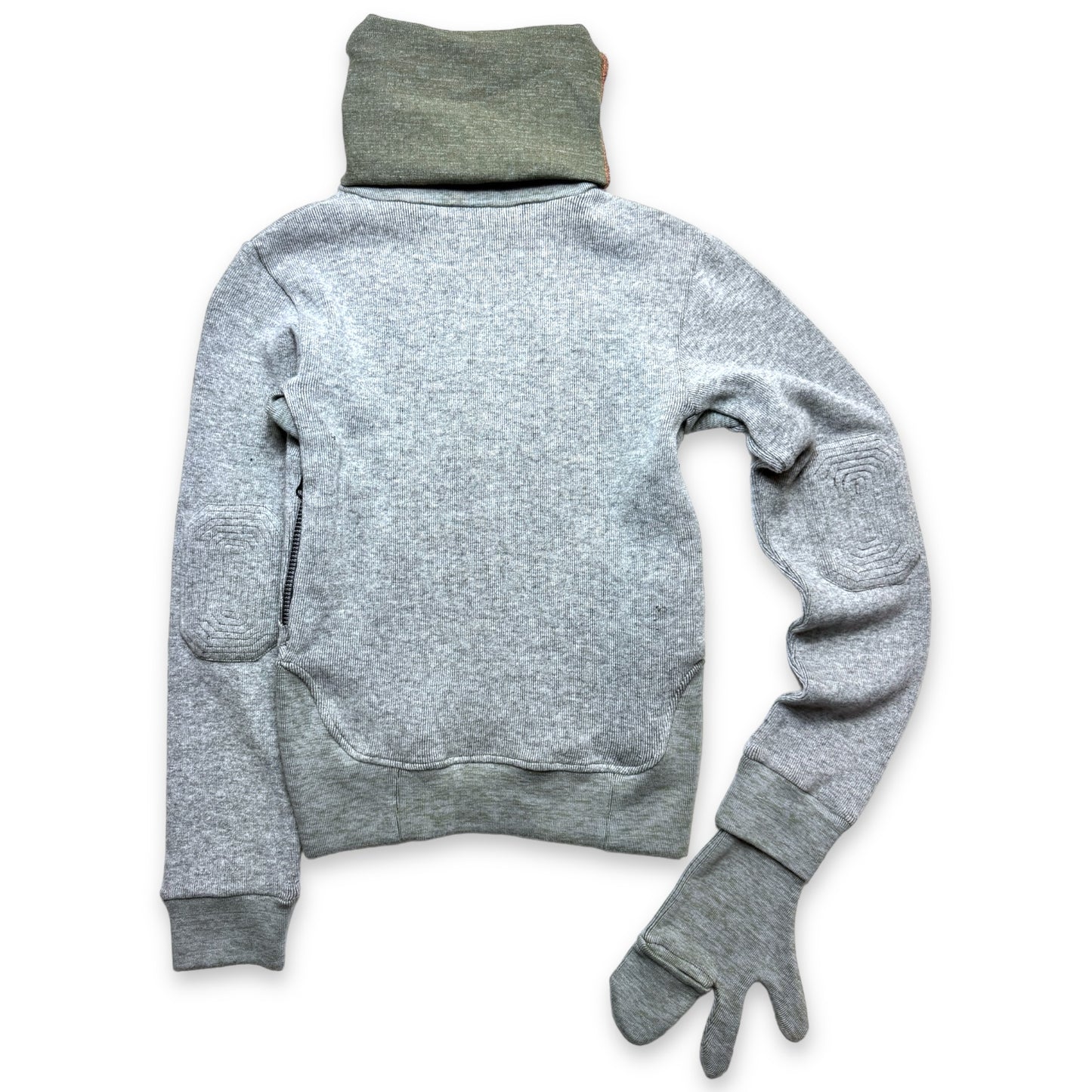 1990's Maharishi Roll Neck Knitted Pullover w/Built-In Removable Glove