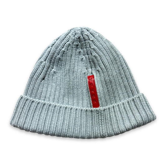Prada Sport Knitted Light Grey/Baby Blue Beanie