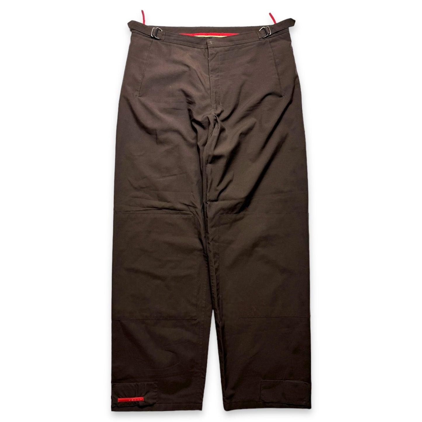 SS99' Prada Sport Gore-Tex Chocolate Brown Baggy Strap Pant
