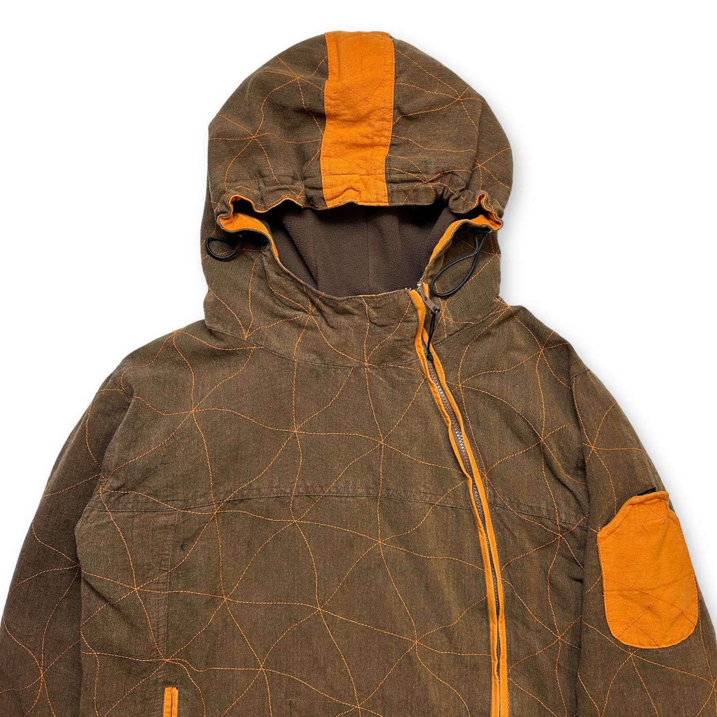 Veste asymétrique zippée doublée polaire du début des années 2000 - Petite
