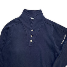 Load image into Gallery viewer, 1985 Stone Island Midnight Navy Button Neck Sweater - Large / Extra Large
