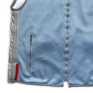 SS00' Prada Sport Baby Blue Mesh avec gilet dos semi-transparent - Moyen