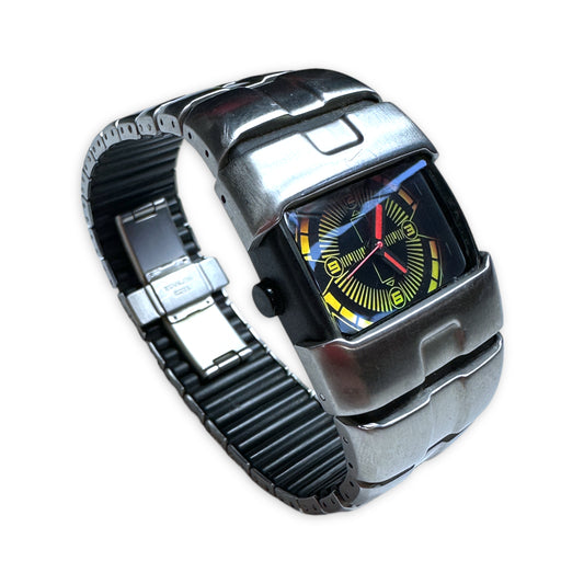 Montre analogique Nike D-Line en acier inoxydable du début des années 2000