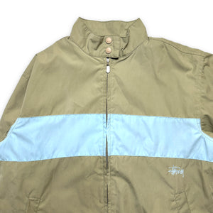 1990's Stüssy Cropped Spellout Harrington Jacket - Small