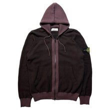 Load image into Gallery viewer, Early 2000&#39;s Stone Island Burgundy Knitted Hoodie - Medium / Large