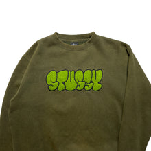 Load image into Gallery viewer, 1990&#39;s Stüssy Bubble Spellout Crewneck - Medium