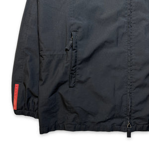 Veste à capuche noire Prada Sport du début des années 2000 - Extra Large