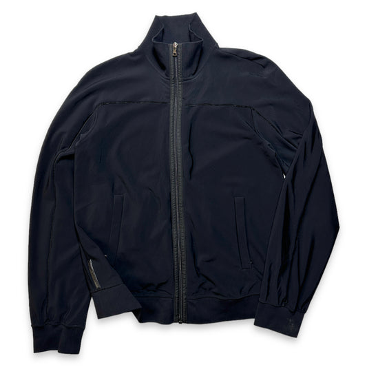 Prada Sport Veste de survêtement en cuir noir jais - Moyen