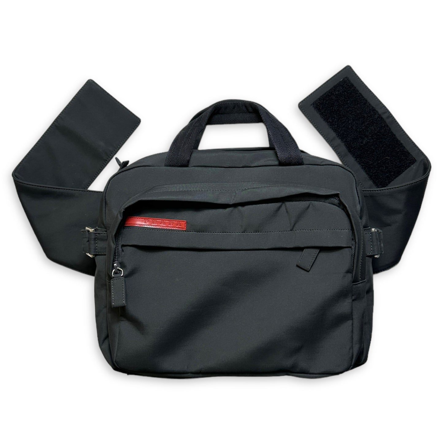 Sac taille Prada Sport Slate Grey du début des années 2000