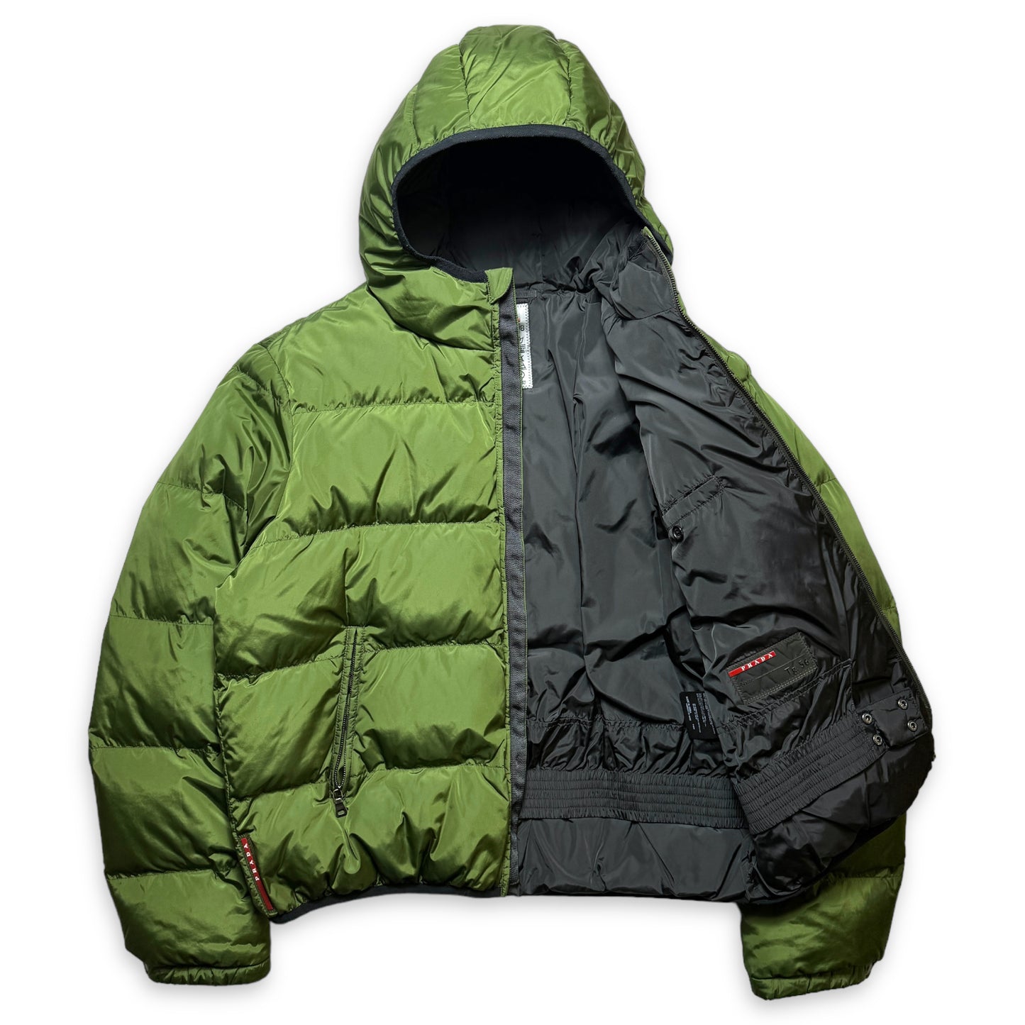 Prada Linea Rossa Doudoune en nylon vert vif - Extra Large