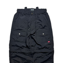 Load image into Gallery viewer, Early 2000&#39;s Stüssy Jet Black Ripstop 2in1 Zip Off Cargo Pant - 30&quot; Waist