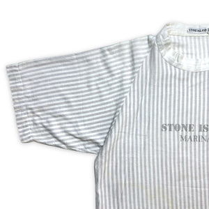 Tee-shirt rayé Stone Island Marina des années 1980 - Petit / Moyen
