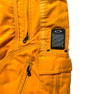 Early 2000's Oakley Software Bright Orange Multi Pocket Cargo Shorts - Medium