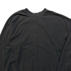 Early 2000's Nike Tonal Centre Swoosh Fleece Sweatshirt - Large