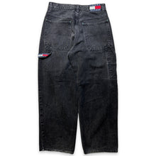 Load image into Gallery viewer, Early 2000’s Tommy Hilfiger Washed Black Baggy Denim - 32&quot; Waist