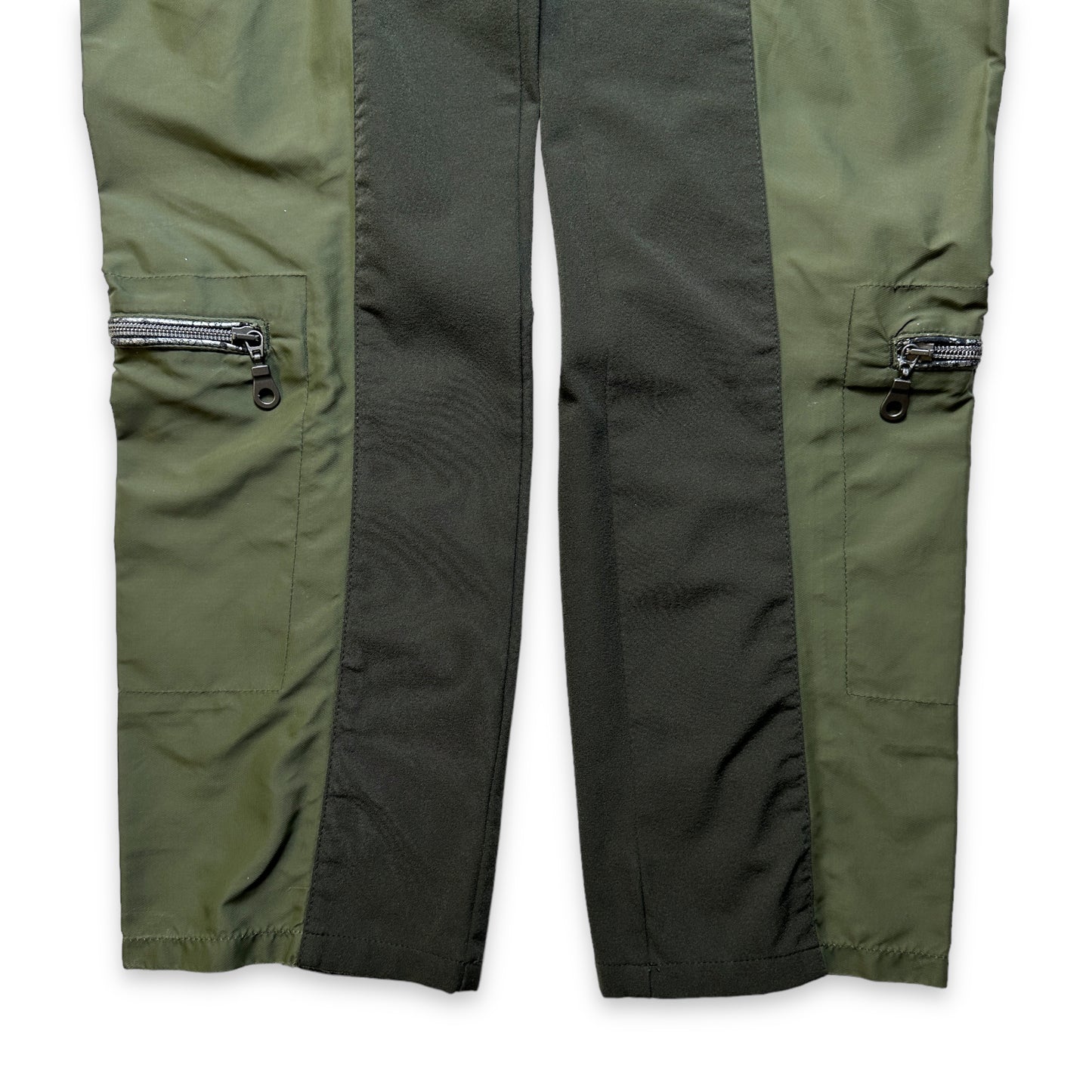 Marithé + François Girbaud Pantalon Cargo Vert Bicolore - Taille 26"