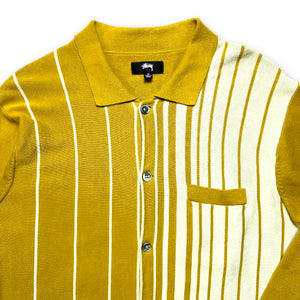 Stüssy Knitted Yellow Cardigan - Medium