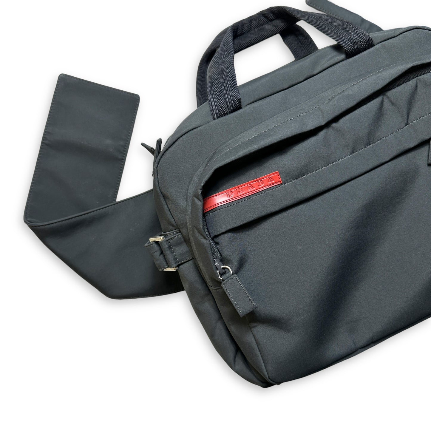 Sac taille Prada Sport Slate Grey du début des années 2000
