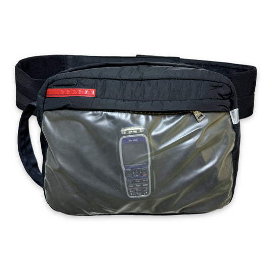 SS99' Prada Sport Pochette en latex Sac bandoulière/taille
