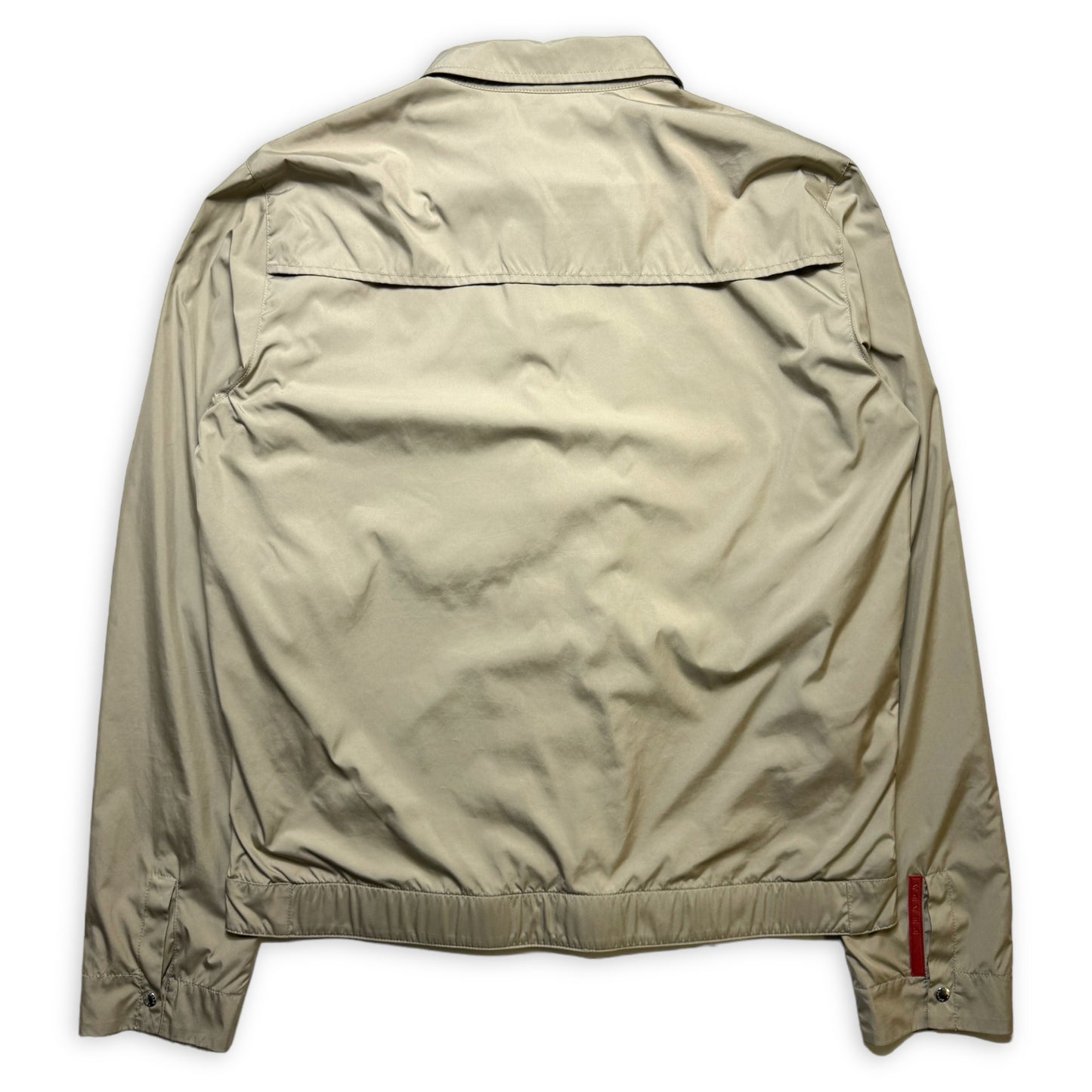 Prada Sport Beige Zipped Nylon Harrington - Large