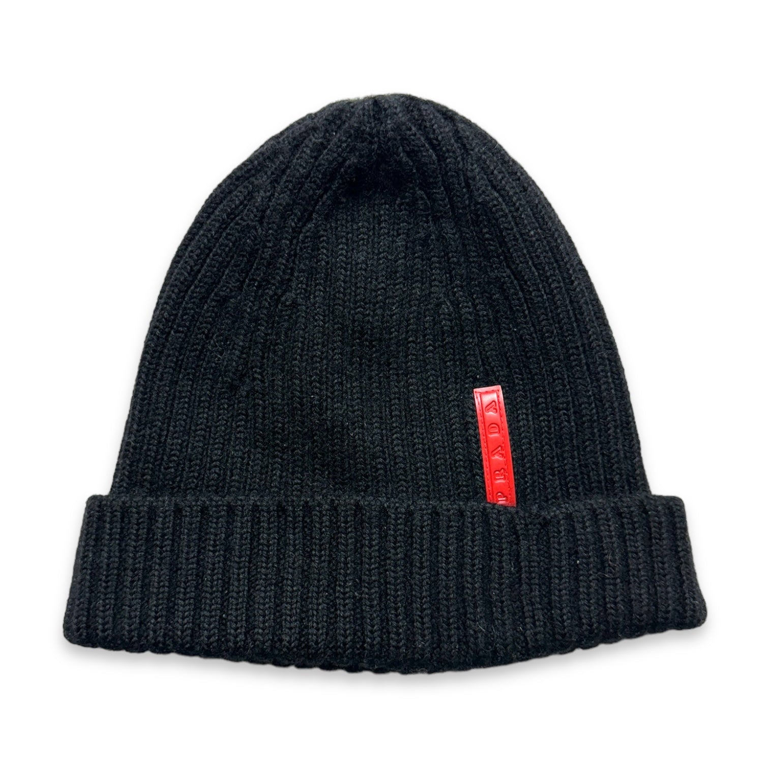 Prada Sport Knitted Black Beanie