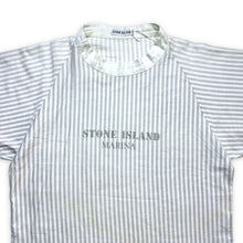 Charger l&#39;image dans la galerie, Tee-shirt rayé Stone Island Marina des années 1980 - Petit / Moyen