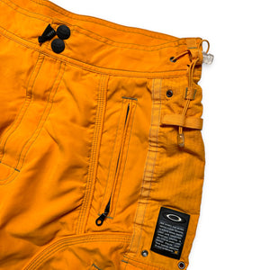 Early 2000's Oakley Software Bright Orange Multi Pocket Cargo Shorts - Medium