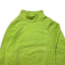 Load image into Gallery viewer, 1990&#39;s Stone Island Bright Volt Green Panelled Mock Neck Sweatshirt - Medium