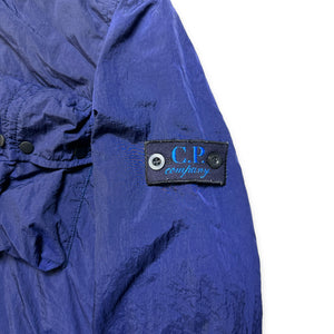 Early 2000's CP Company Multi Pocket Deep Royal Blue/Navy Goggle Jacket - Extra Small / Small