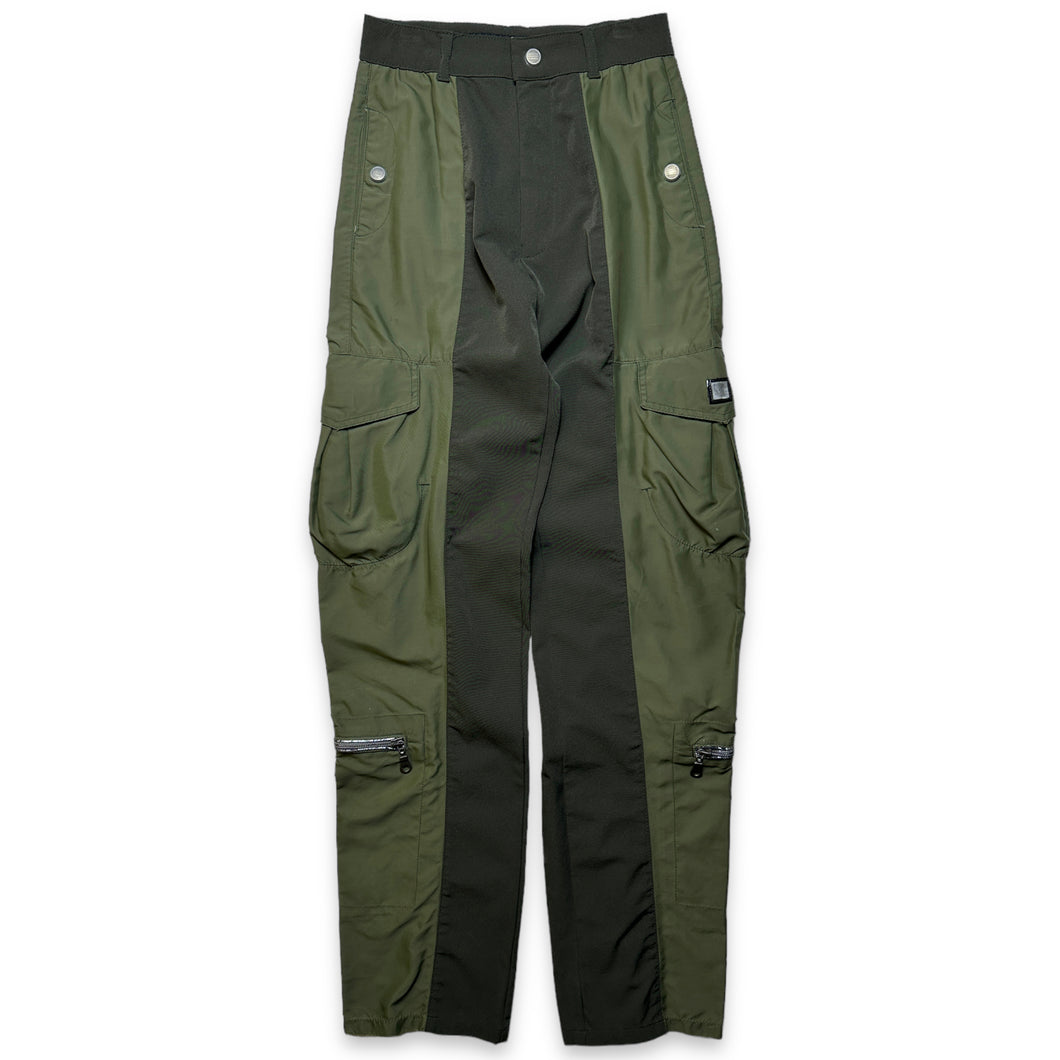 Marithé + François Girbaud Two-Tone Green Cargo Pant - 26