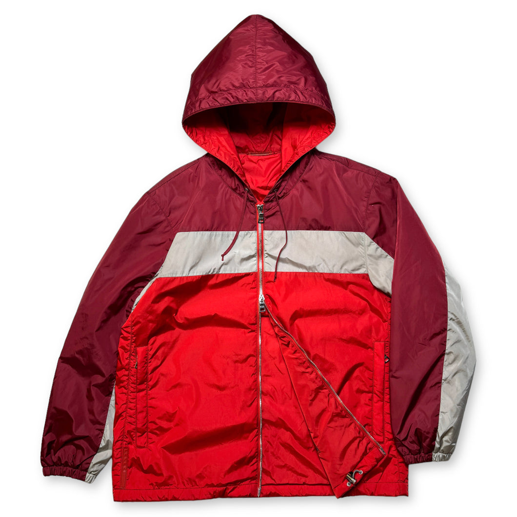 Prada Sport Red/Silver/Burgundy Padded Jacket - Small