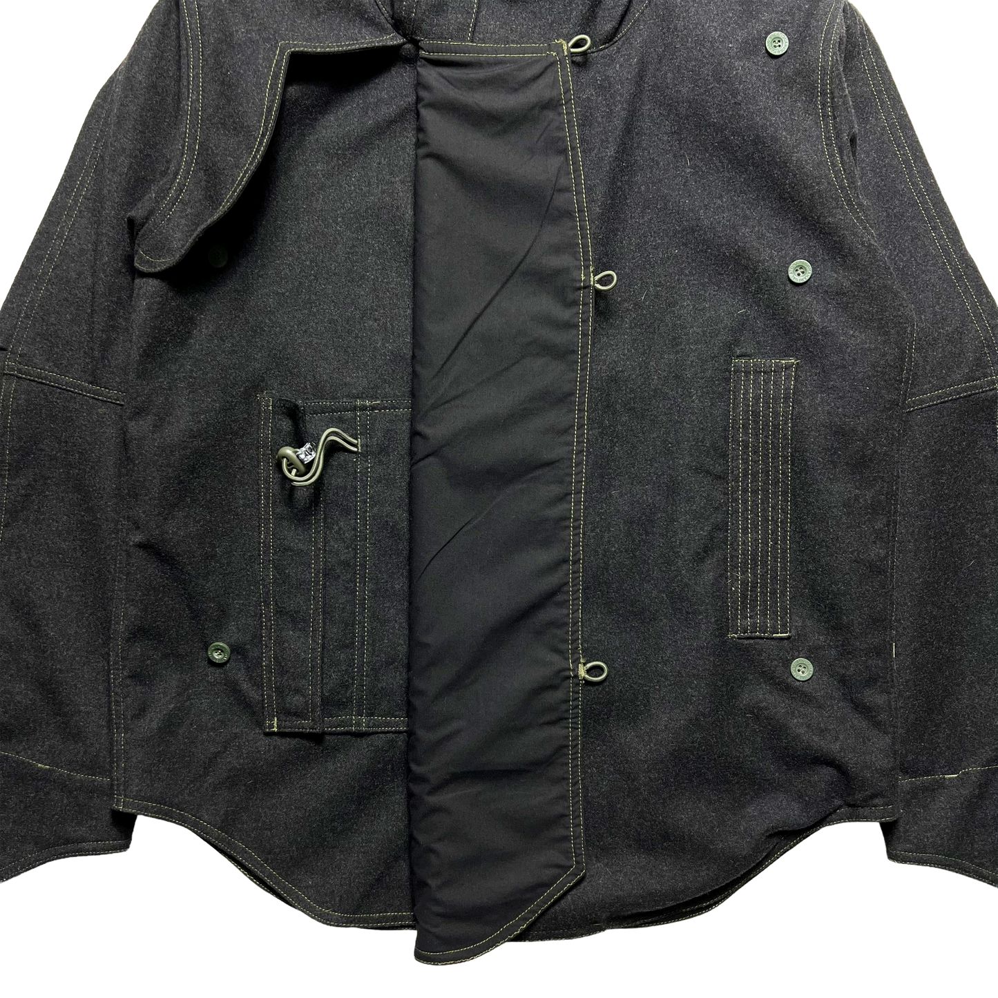 Late 90's Maharishi Panelled Loro Piana Wool Storm System Jacket - Extra Large