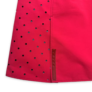SS00' Prada Bright Fluorescent Pink Hooded Vest & Skirt Set - Womens 6-8
