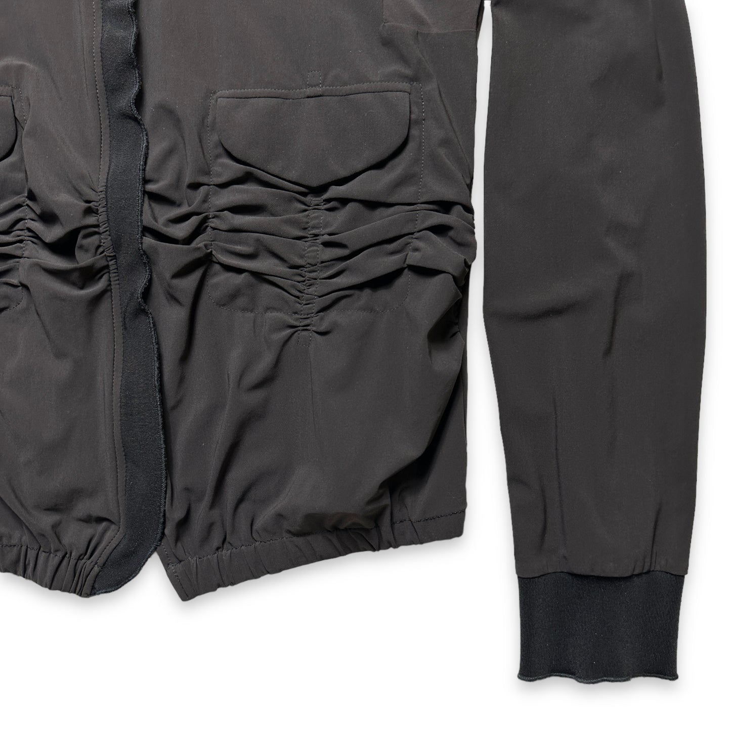 Marithe + Francois Girbaud Dark Brown Elasticated Jacket - Womens 6-8