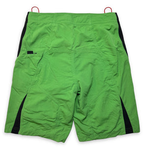 Oakley Lime Green Panelled Carpenter Pocket Shorts - 32" Waist