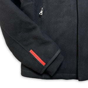 Prada Sport Jet Black Wool Jacket - Medium