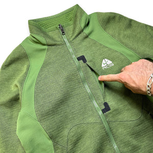 Nike ACG Two-Tone Green Panelled Fleece - Small / Medium