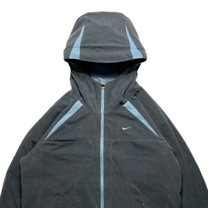 Veste réversible à empiècements en nylon/polaire Nike bleu acier - Moyen