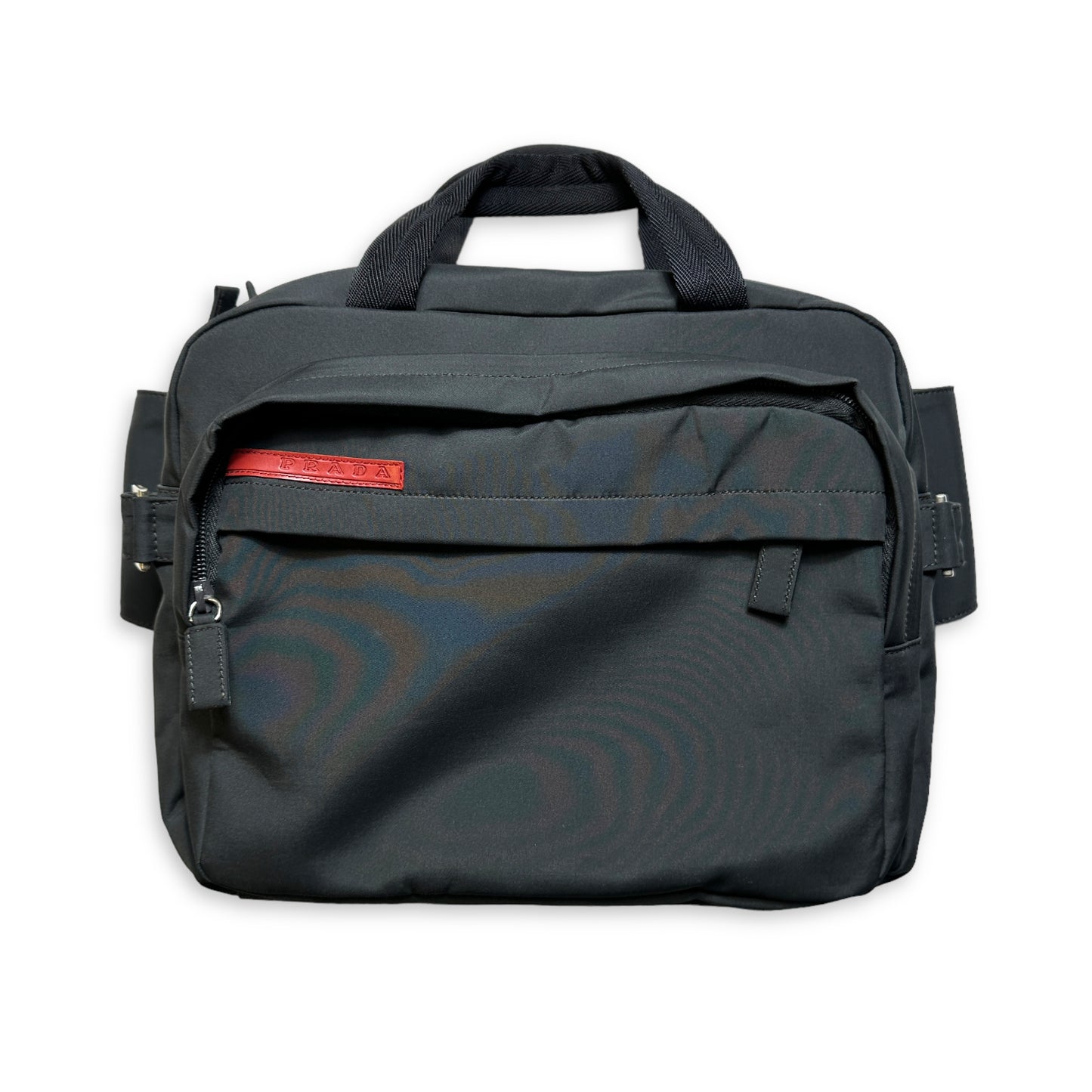 Sac taille Prada Sport Slate Grey du début des années 2000