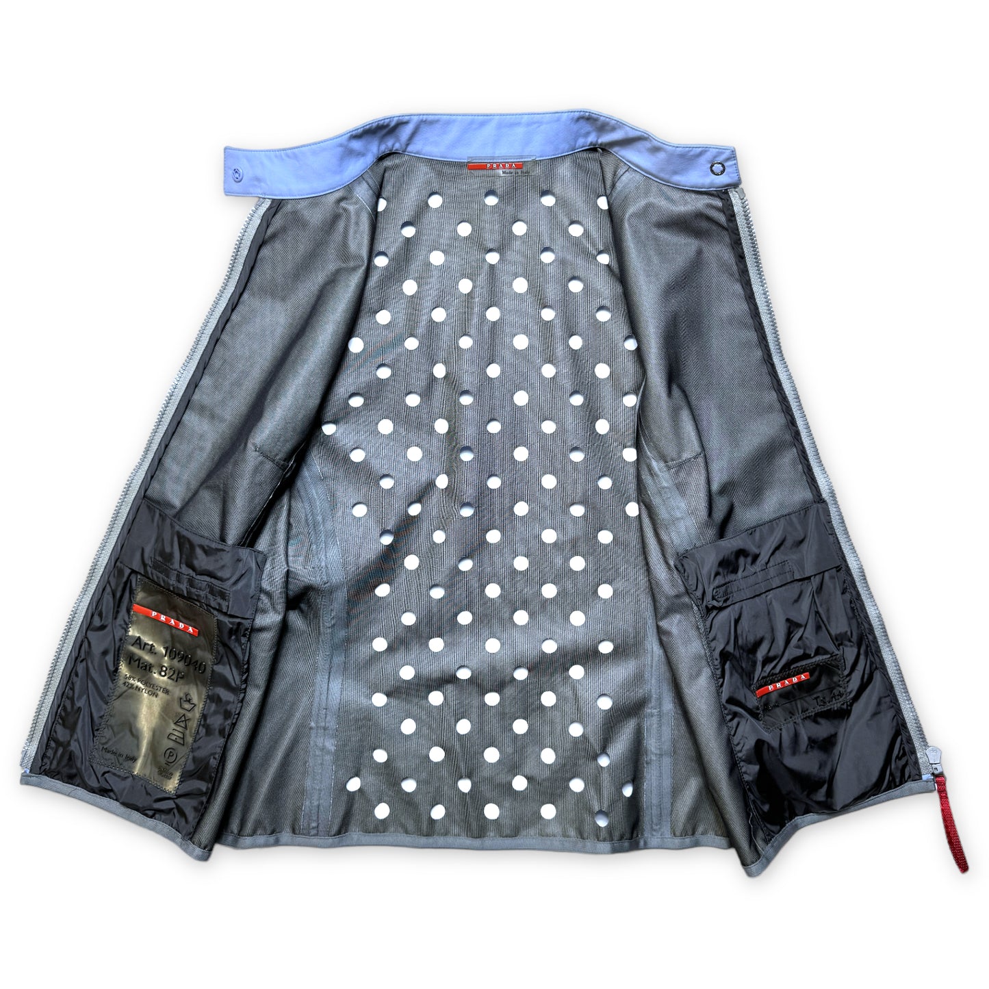 SS00' Prada Sport Gilet perforé bleu bébé - Femmes 6-8