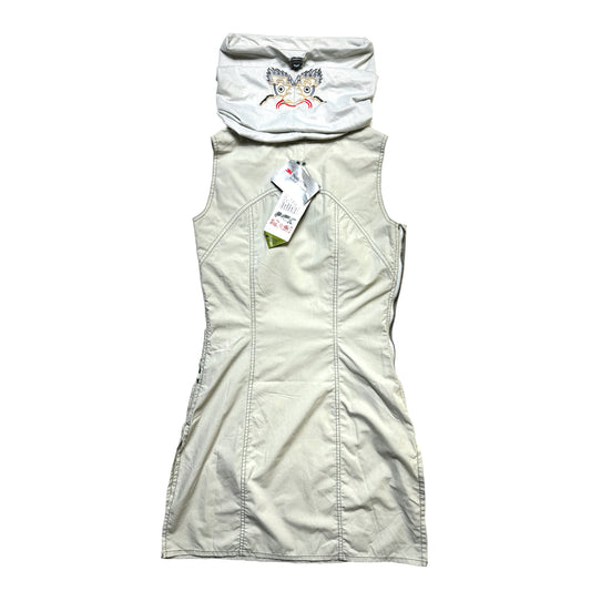 Robe à col haut masque brodé Maharishi du début des années 2000 - Femmes 4-6