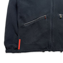 Load image into Gallery viewer, Prada Sport Jet Black Padded Nylon/Fleece Reversible Jacket - Medium / Large