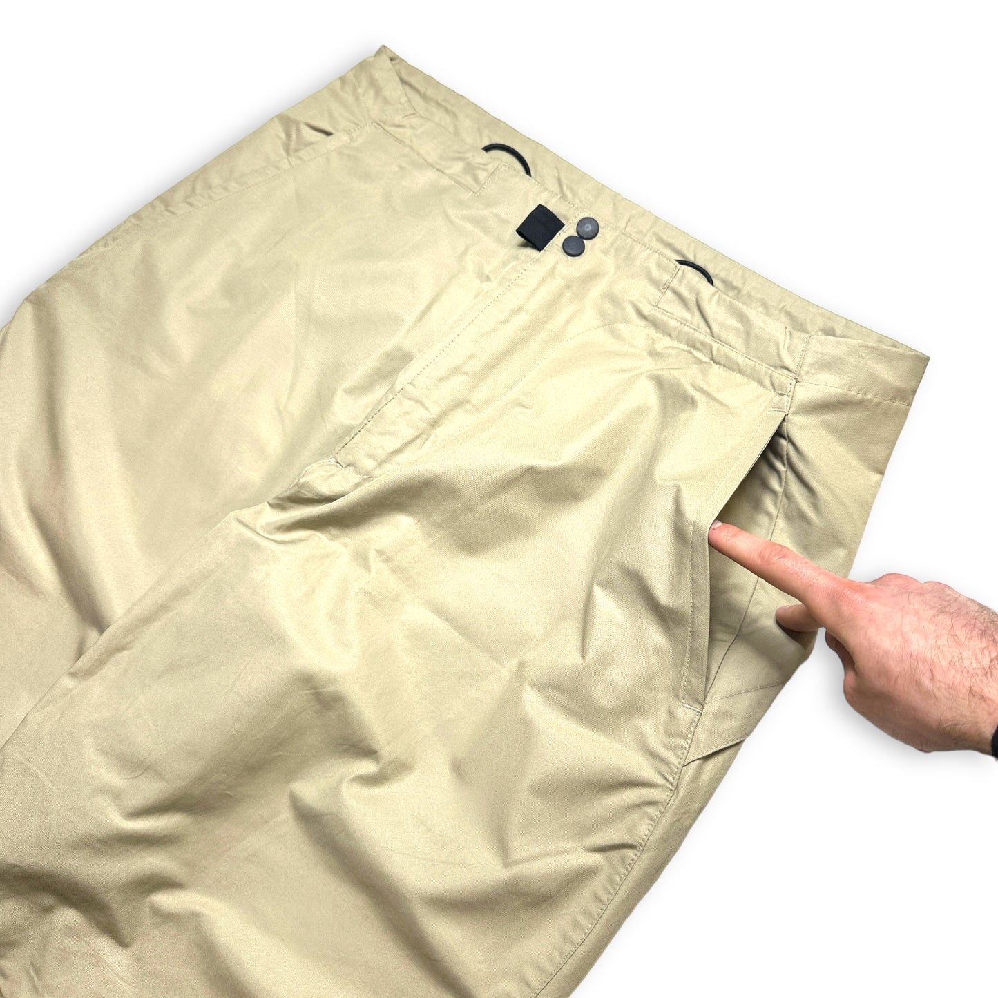 Nike Morse Code Panelled Beige Bottoms - Extra Large